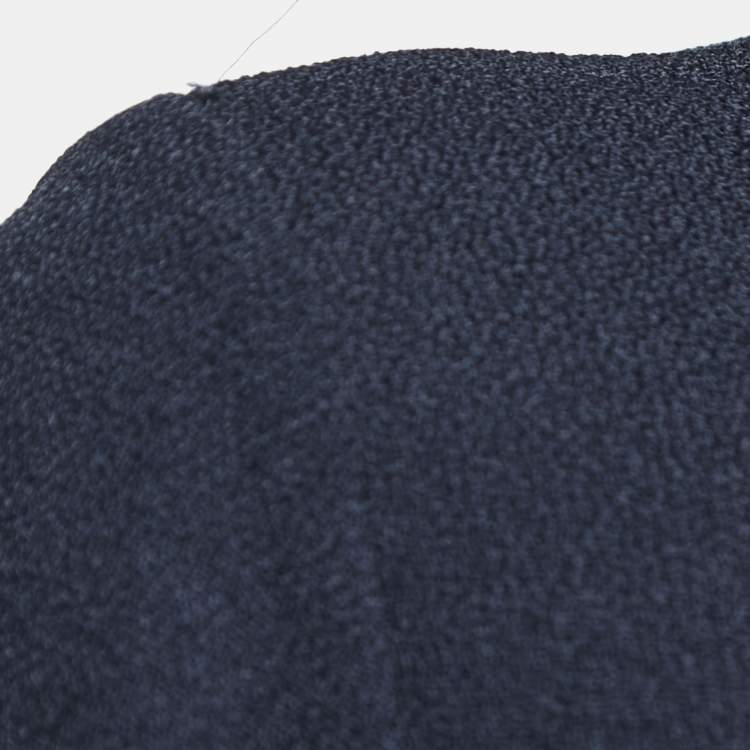Pre Owned Victoria Beckham Navy Blue Crepe Full Sleeve Slit Detail Maxi Dress M