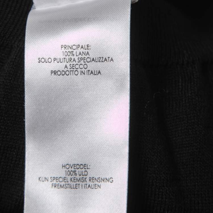 Pre Owned Victoria Beckham Black Wool Knit Turtleneck Sleeveless Top S