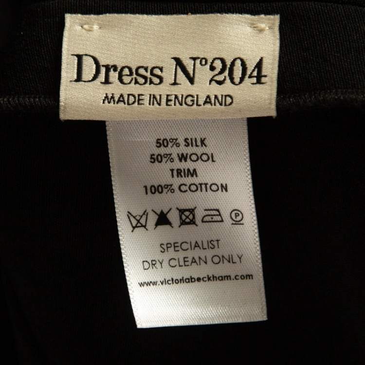 Pre Owned Victoria Beckham Black Silk Blend Belted Maxi Dress S