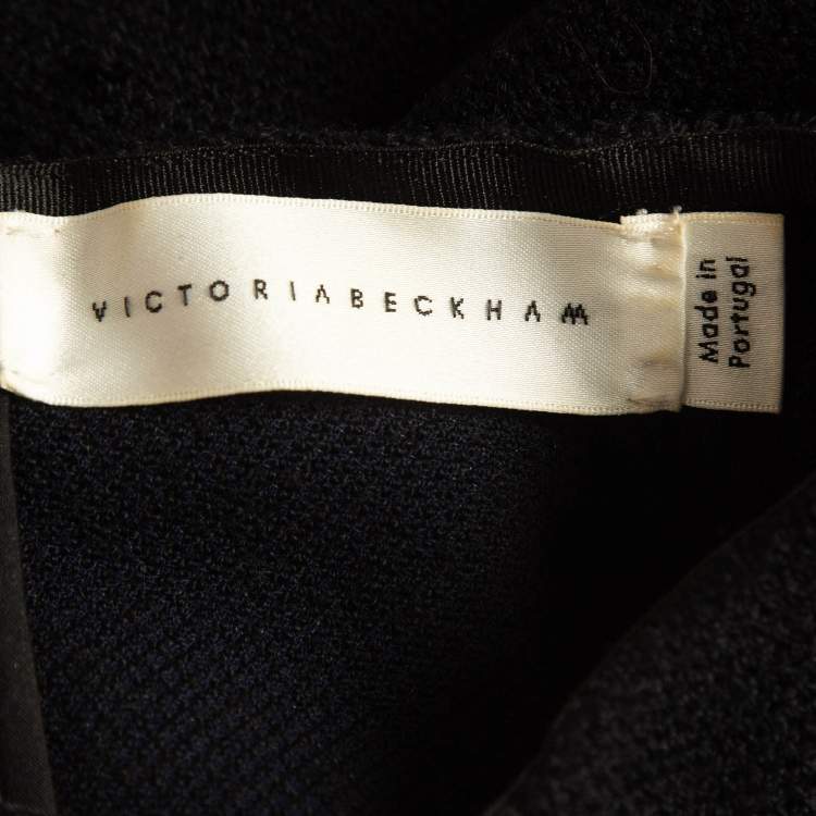 مملوكة مسبقًا Victoria Beckham Black Wool Blend Knit Sleeveless Top M