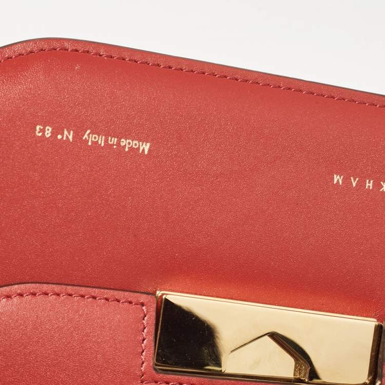 Pre Owned Victoria Beckham Brick Red Leather Eva Crossbody Bag