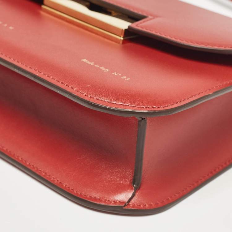 Pre Owned Victoria Beckham Brick Red Leather Eva Crossbody Bag