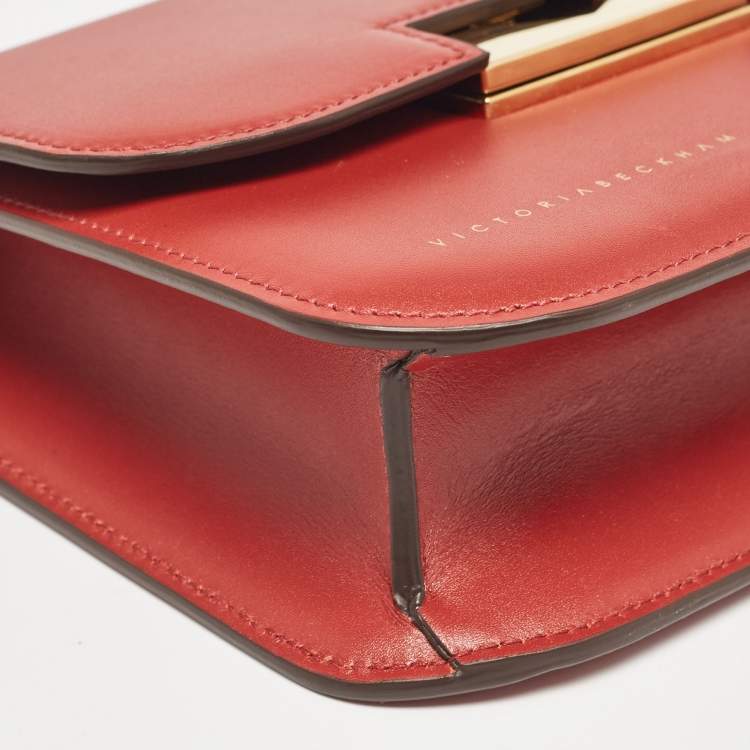 Pre Owned Victoria Beckham Brick Red Leather Eva Crossbody Bag
