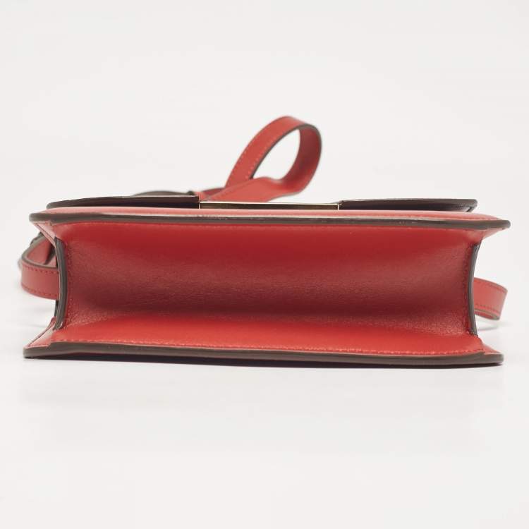 Pre Owned Victoria Beckham Brick Red Leather Eva Crossbody Bag