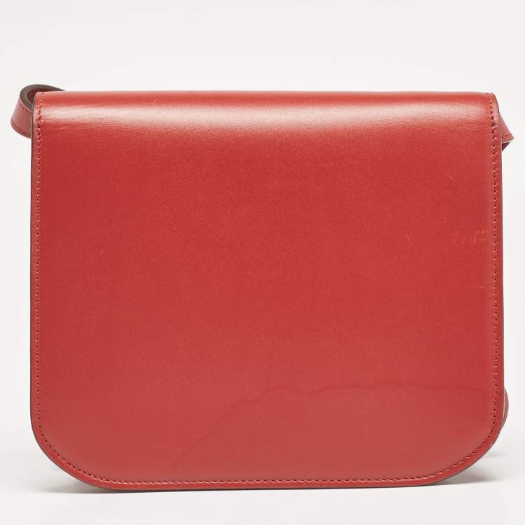 Pre Owned Victoria Beckham Brick Red Leather Eva Crossbody Bag