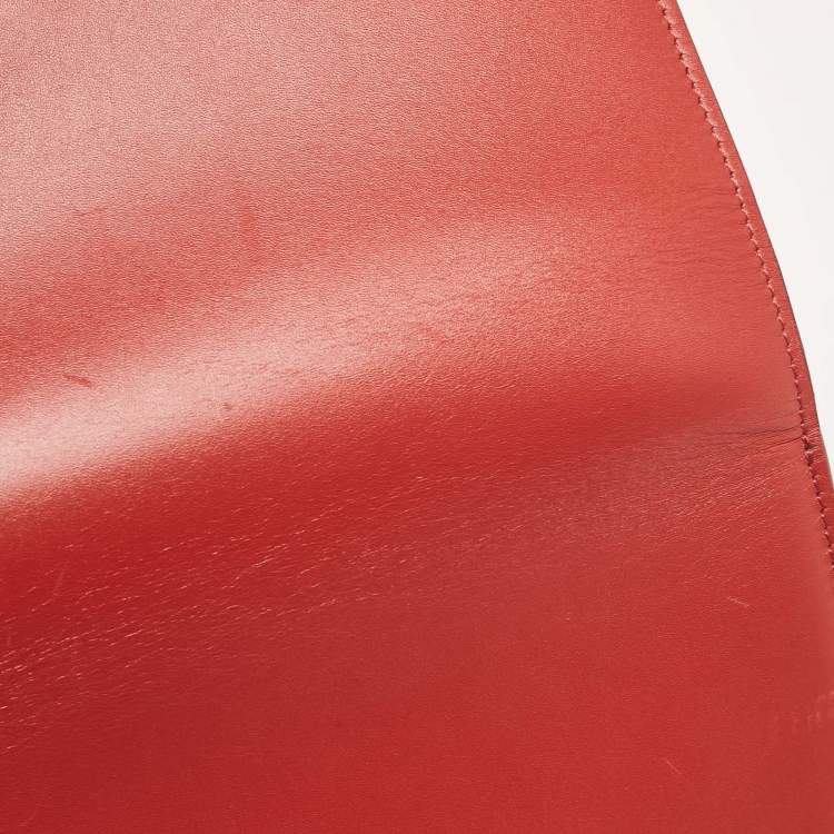 Pre Owned Victoria Beckham Brick Red Leather Eva Crossbody Bag