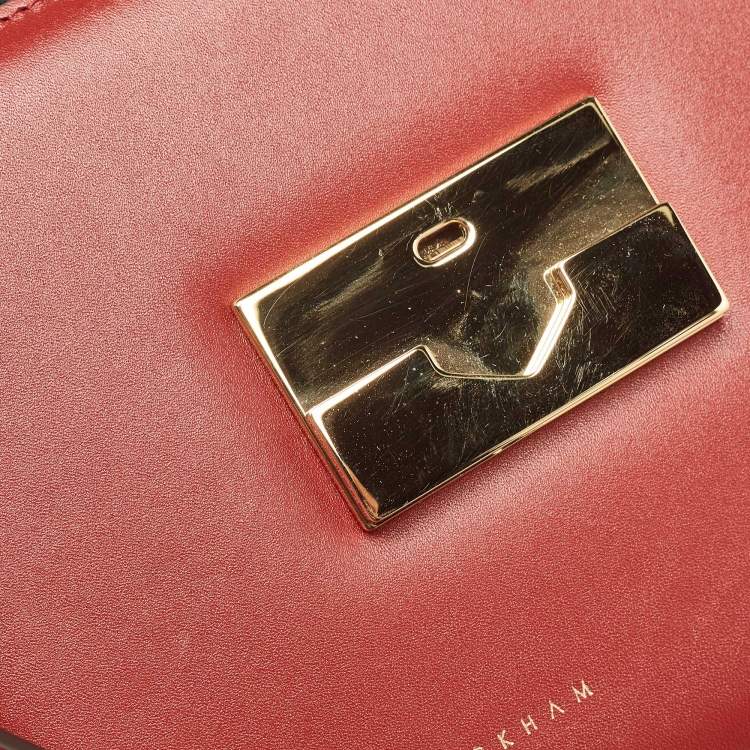 Pre Owned Victoria Beckham Brick Red Leather Eva Crossbody Bag