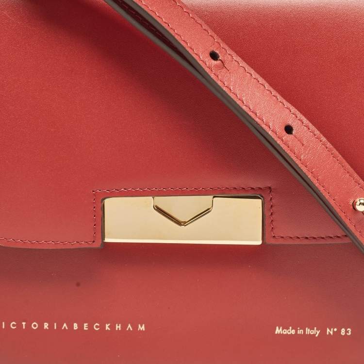Pre Owned Victoria Beckham Brick Red Leather Eva Crossbody Bag