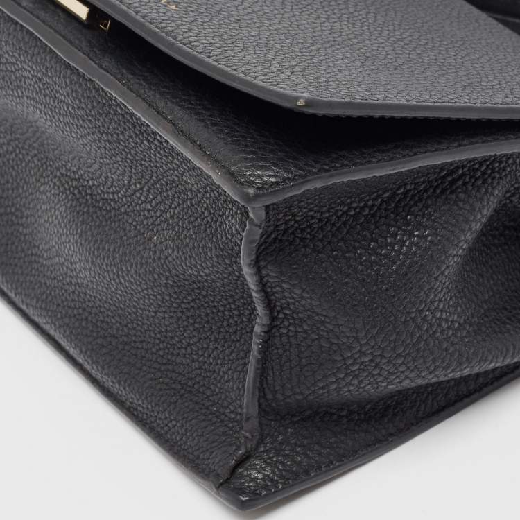 Pre Owned Victoria Beckham Black Leather Vanity Crossbody Bag