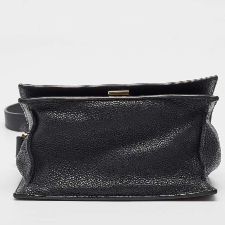 Pre Owned Victoria Beckham Black Leather Vanity Crossbody Bag