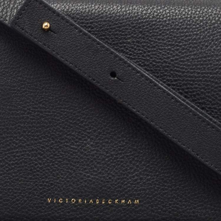 Pre Owned Victoria Beckham Black Leather Vanity Crossbody Bag