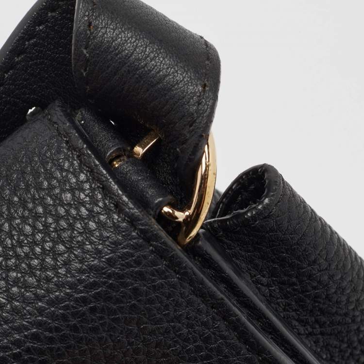 Pre Owned Victoria Beckham Black Leather Vanity Crossbody Bag