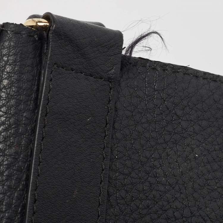 Pre Owned Victoria Beckham Black Leather Vanity Crossbody Bag