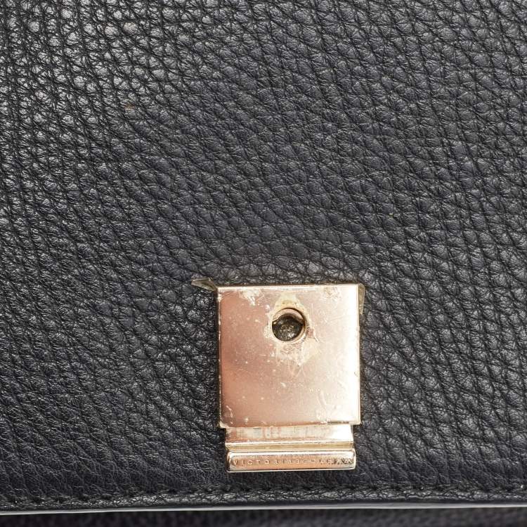 Pre Owned Victoria Beckham Black Leather Vanity Crossbody Bag