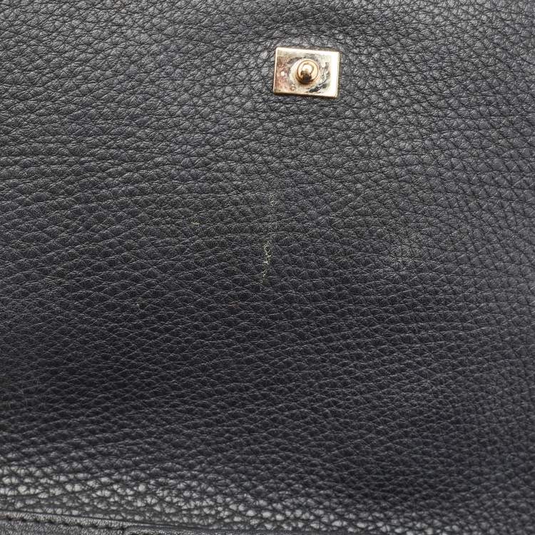 Pre Owned Victoria Beckham Black Leather Vanity Crossbody Bag