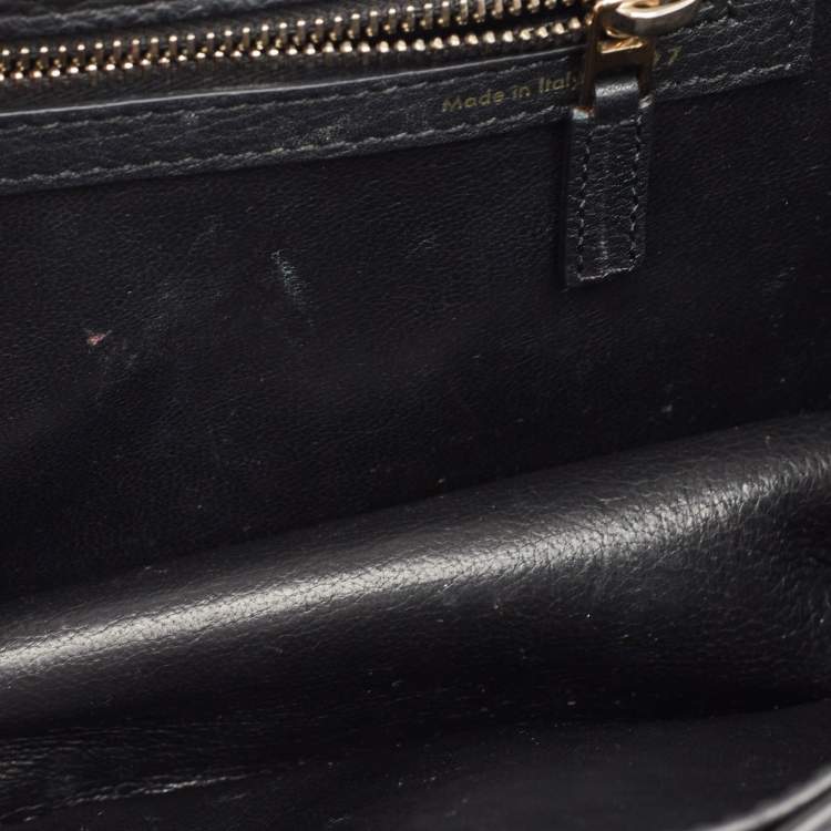 Pre Owned Victoria Beckham Black Leather Vanity Crossbody Bag