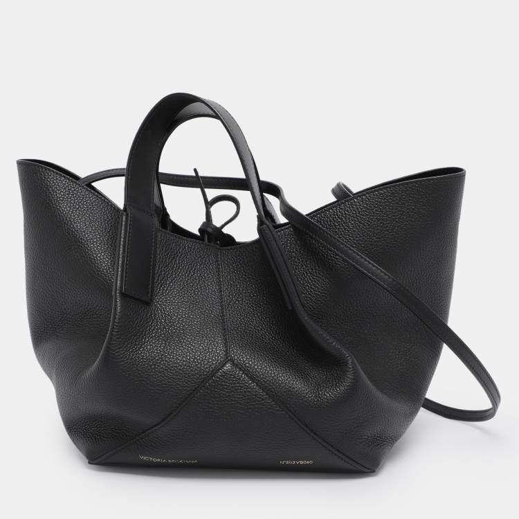 Pre Owned Victoria Beckham Black Leather Mini W11 Tote