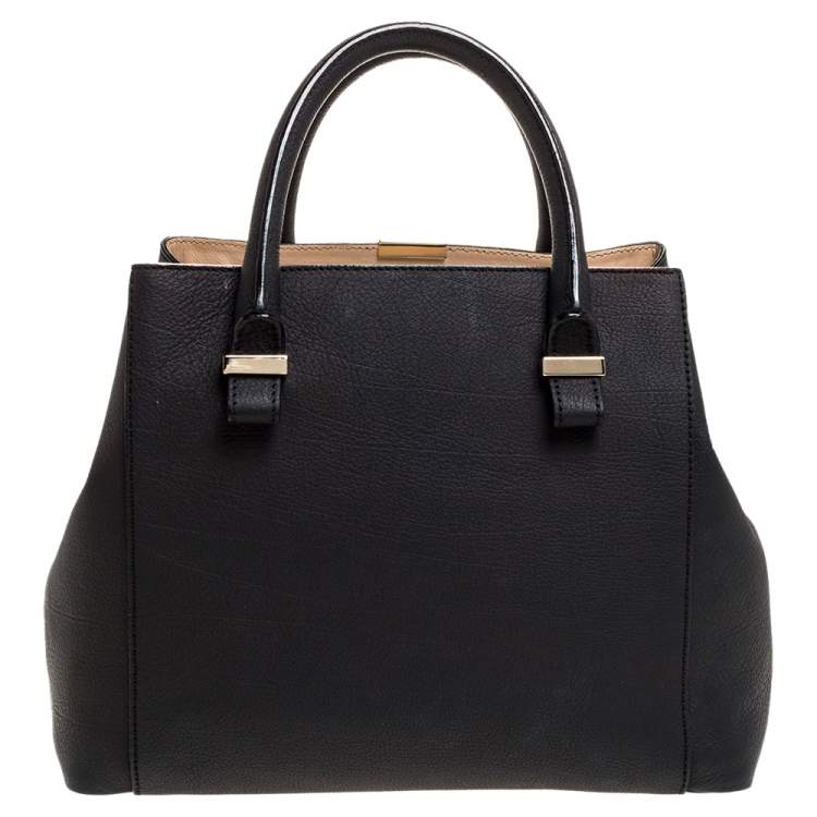 Pre Owned Victoria Beckham Black Leather Quincy Tote