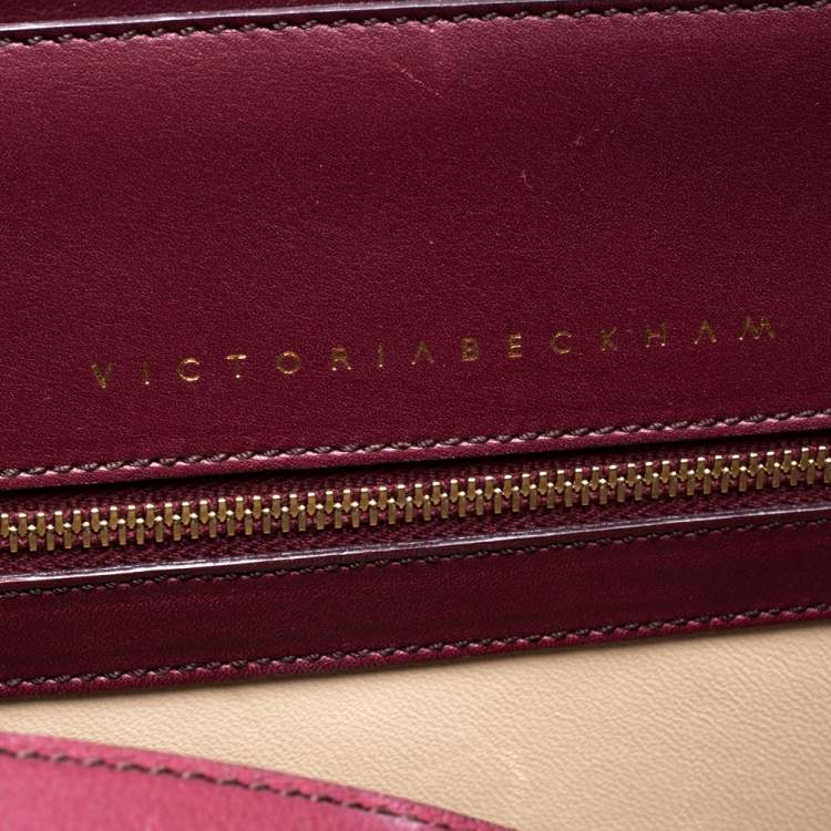 Pre Owned Victoria Beckham Burgundy Leather Victoria Satchel