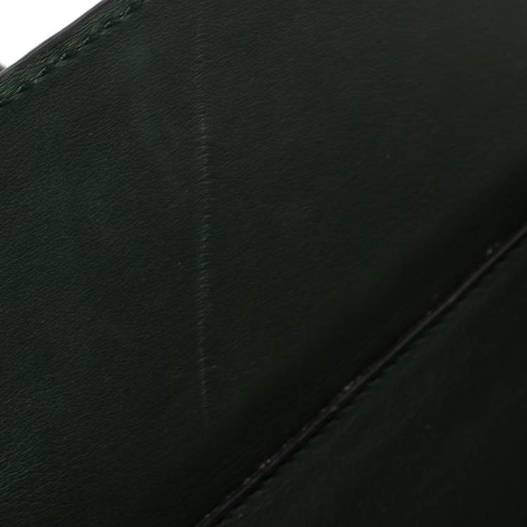 Pre Owned Victoria Beckham Green Leather Victoria Tote