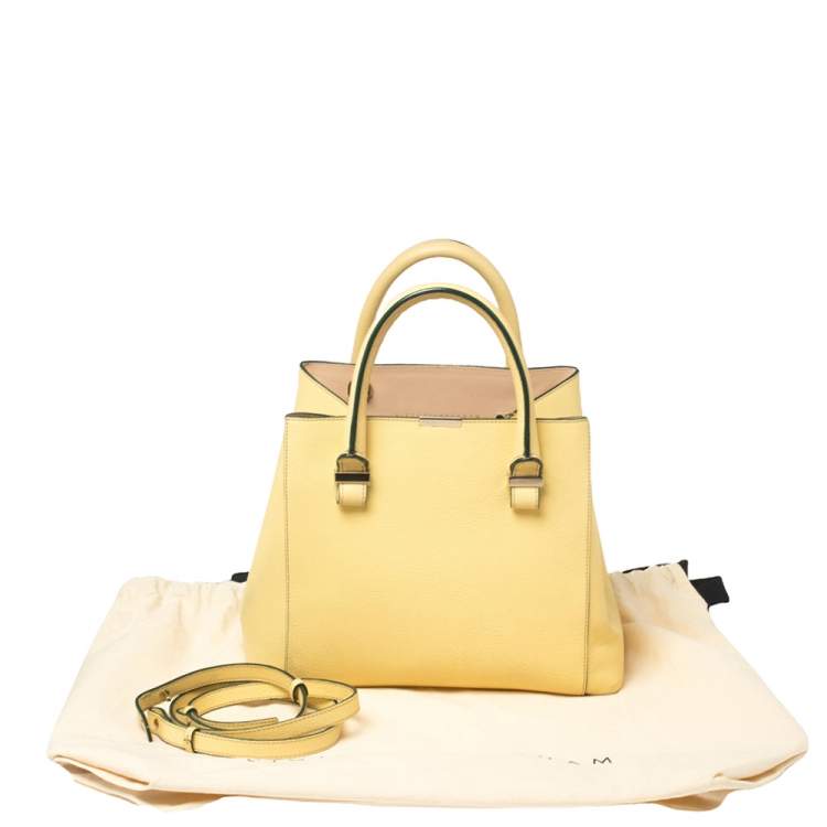Pre Owned Victoria Beckham Lime Leather Liberty Tote