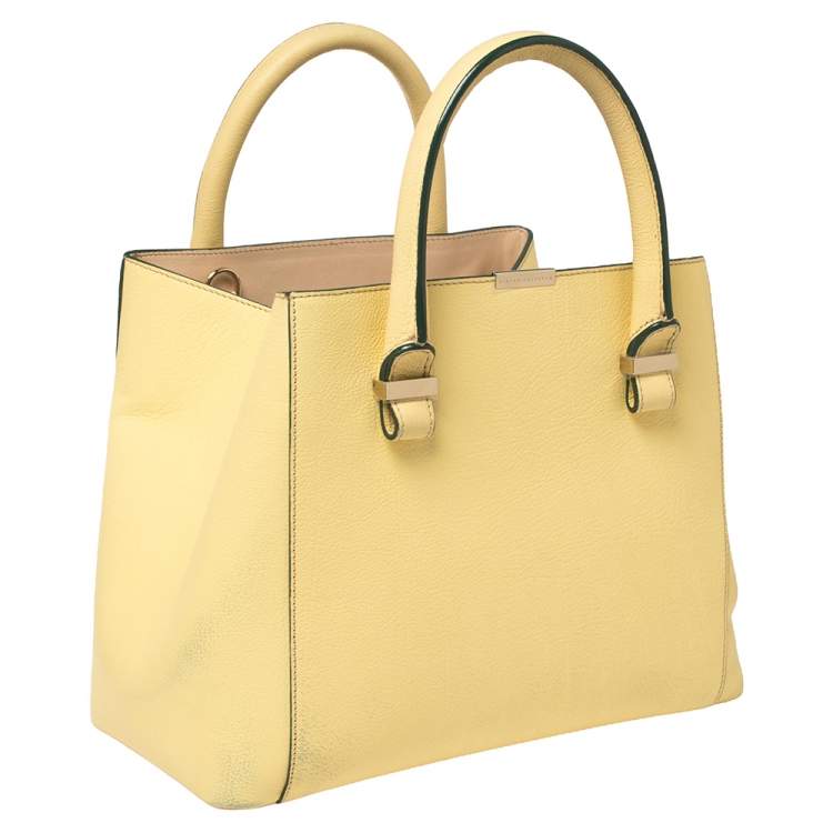 Pre Owned Victoria Beckham Lime Leather Liberty Tote