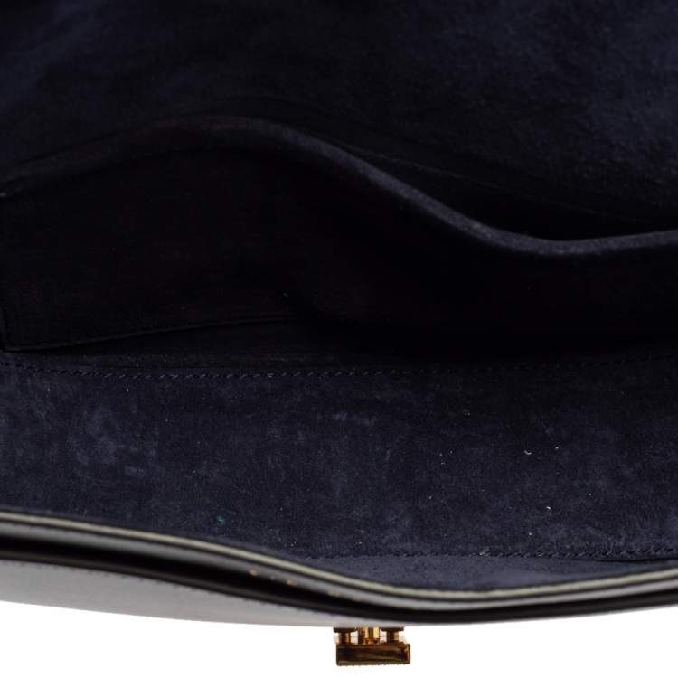 مملوكة مسبقًا Victoria Beckham Black Leather Half Moon Shoulder Bag