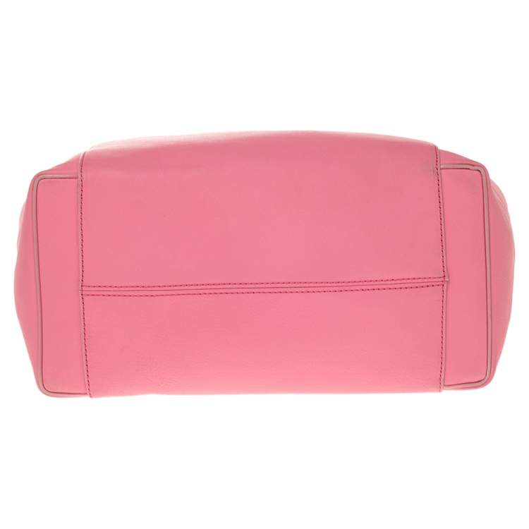 Pre Owned Victoria Beckham Candy Pink Leather Quincy Tote