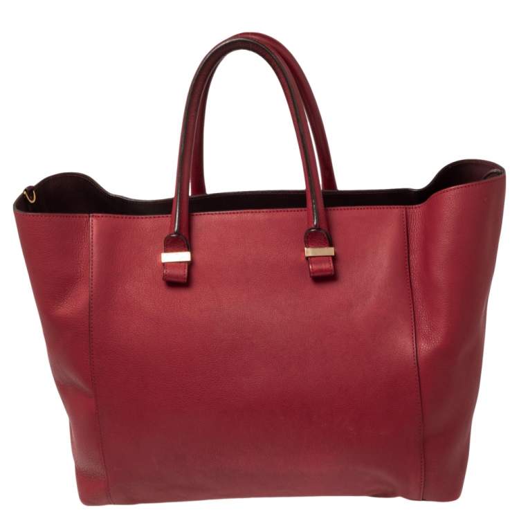 مملوكة مسبقًا Victoria Beckham Red Leather Quincy Tote