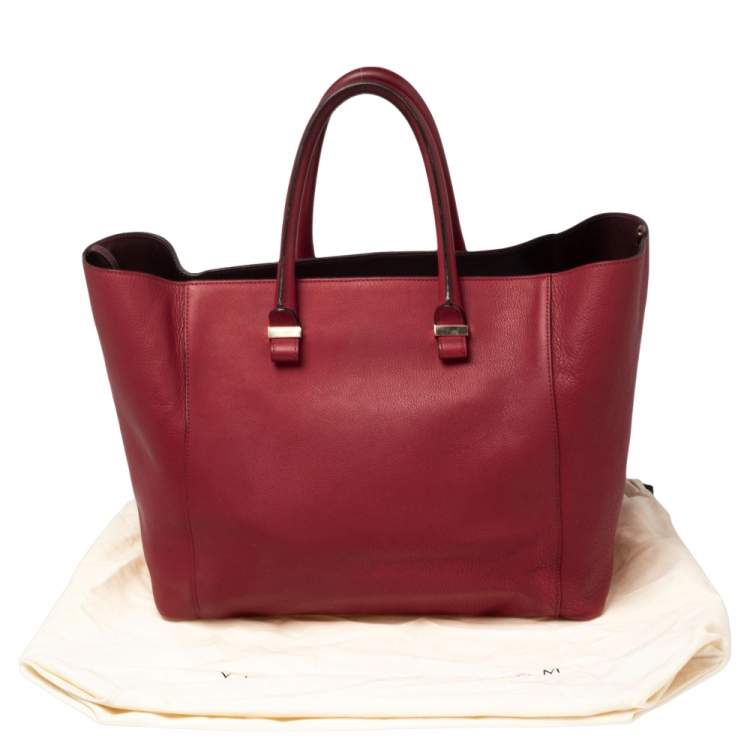 مملوكة مسبقًا Victoria Beckham Red Leather Quincy Tote