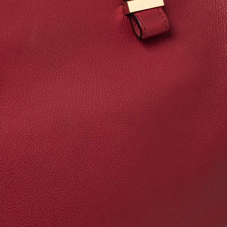 مملوكة مسبقًا Victoria Beckham Red Leather Quincy Tote