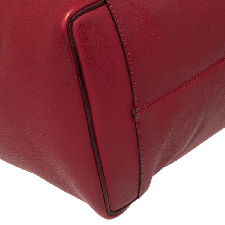 مملوكة مسبقًا Victoria Beckham Red Leather Quincy Tote