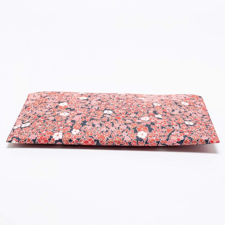 Pre Owned Victoria Beckham Multicolor Coated Canvas Large Floral Print Clutch