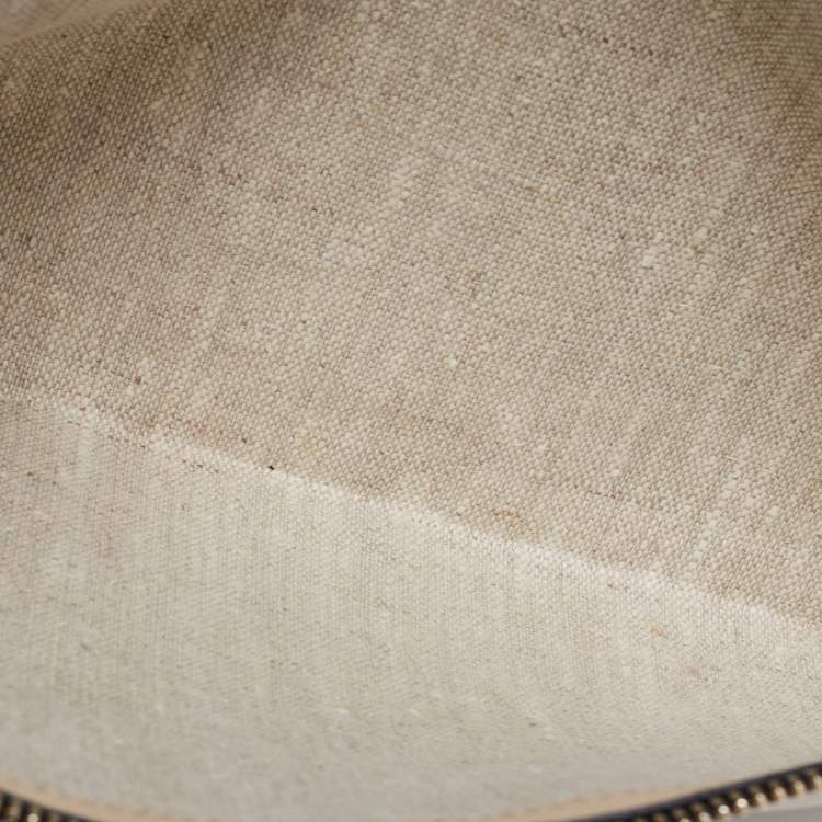 Pre Owned Victoria Beckham Light Beige/Blue Leather Clutch