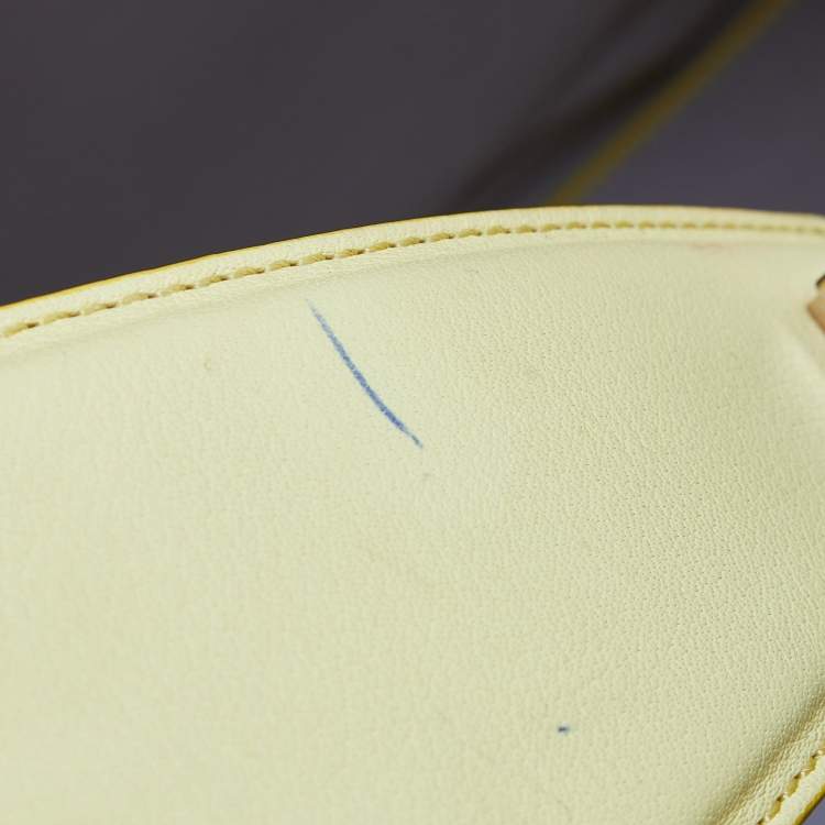 Pre Owned Victoria Beckham Yellow Leather Victoria Tote