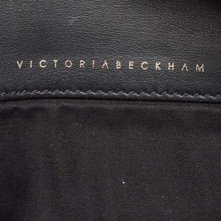 Pre Owned Victoria Beckham Brown/Black Leopard Print Calf Hair and Leather Zip Pouch