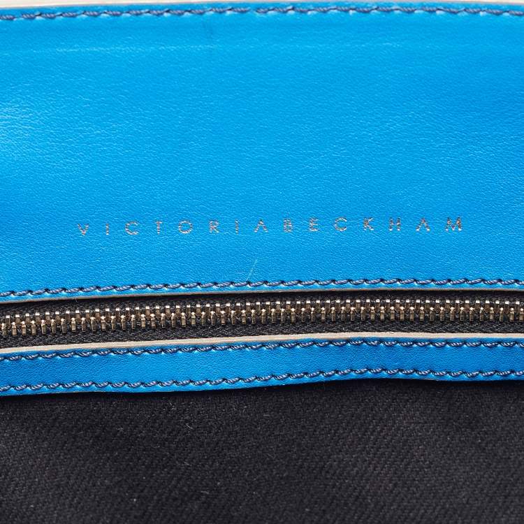 Pre Owned Victoria Beckham Blue Leather Quincy Tote