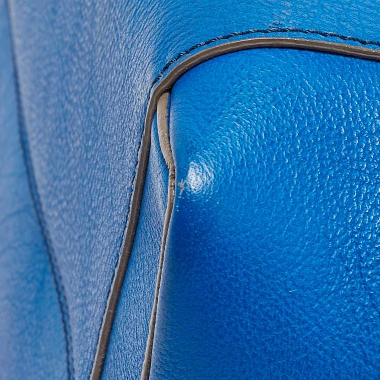 Pre Owned Victoria Beckham Blue Leather Quincy Tote