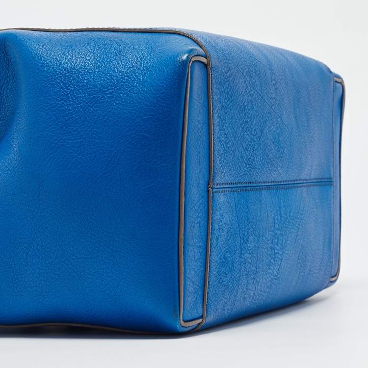 Pre Owned Victoria Beckham Blue Leather Quincy Tote