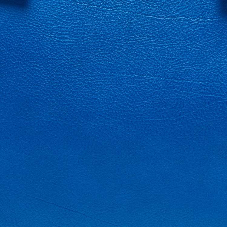 Pre Owned Victoria Beckham Blue Leather Quincy Tote