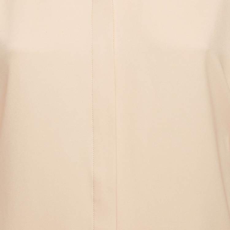 Pre Owned Victoria Victoria Beckham Orange Button Front Tie-Up Waist Short Dress M