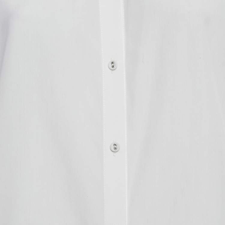مملوكة مسبقًا Victoria Victoria Beckham White Cotton Poplin Shirt Dress M  