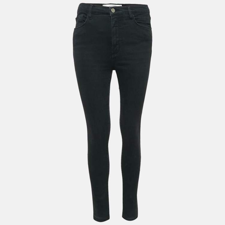 Pre Owned Victoria Victoria Beckham Black Faded Denim Skinny Jeans M Waist 28"