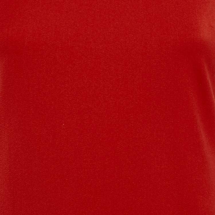 مملوكة مسبقًا Victoria Victoria Beckham Red Crepe Sleeveless Mini Dress XS