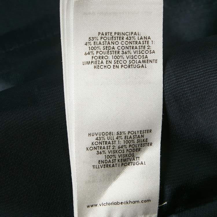 Pre Owned Victoria Victoria Beckham Pastel Blue Wool Crepe Blazer S