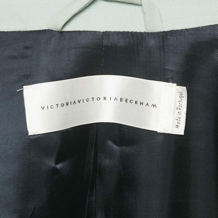 Pre Owned Victoria Victoria Beckham Pastel Blue Wool Crepe Blazer S