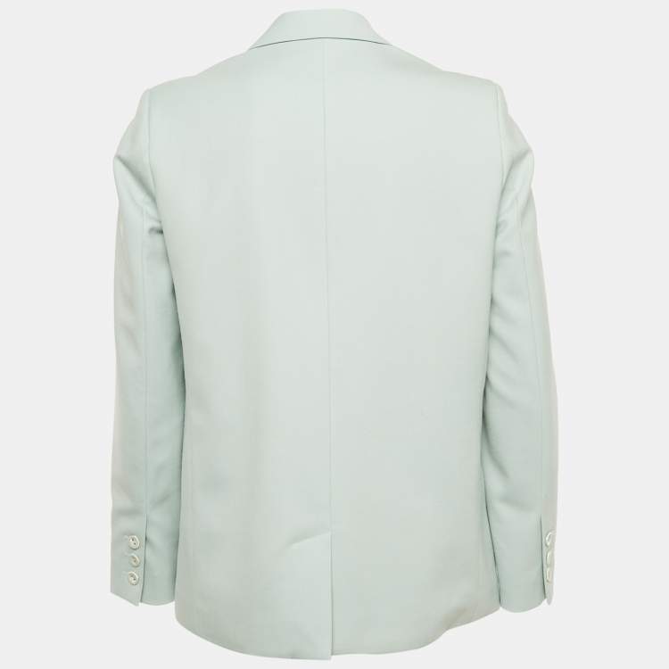 Pre Owned Victoria Victoria Beckham Pastel Blue Wool Crepe Blazer S