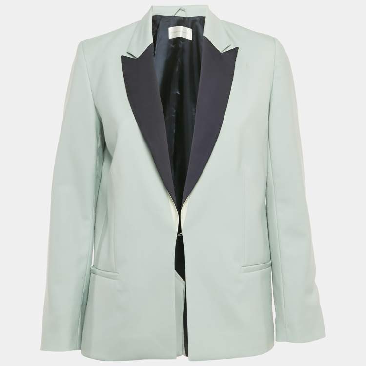Pre Owned Victoria Victoria Beckham Pastel Blue Wool Crepe Blazer S