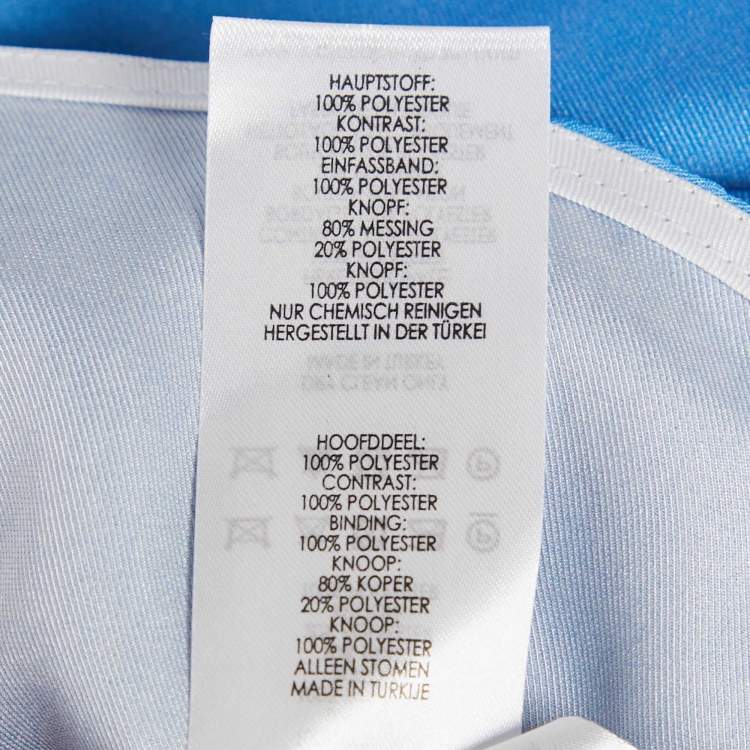 Pre Owned Victoria Victoria Beckham Blue Striped Satin Long Sleeve Shirt M