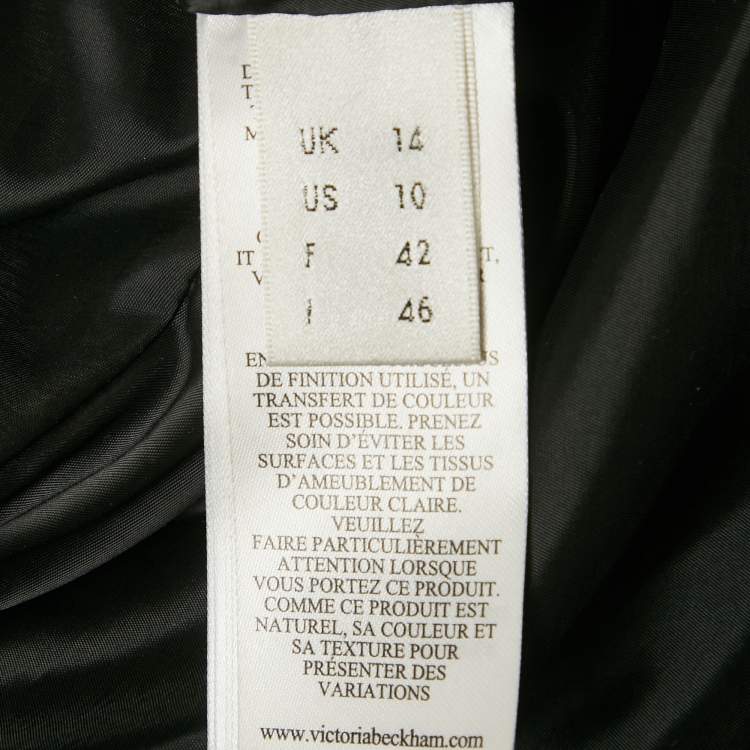 Pre Owned Victoria Victoria Beckham Black Leather Pants L